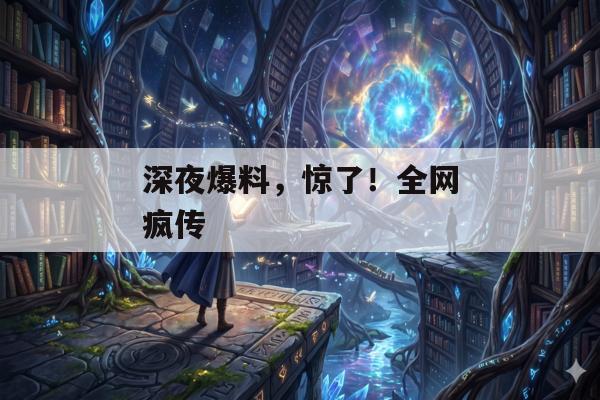 深夜爆料，惊了！全网疯传